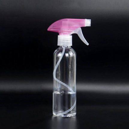 250ml Disinfection Spray Bottle for Everyday Home Cleaning with pink trigger nozzle, clear refillable bottle, and spiral dip tube