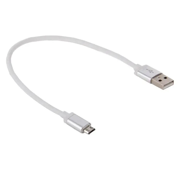 25cm Net Style Metal Head Micro USB to USB 2.0 Cable