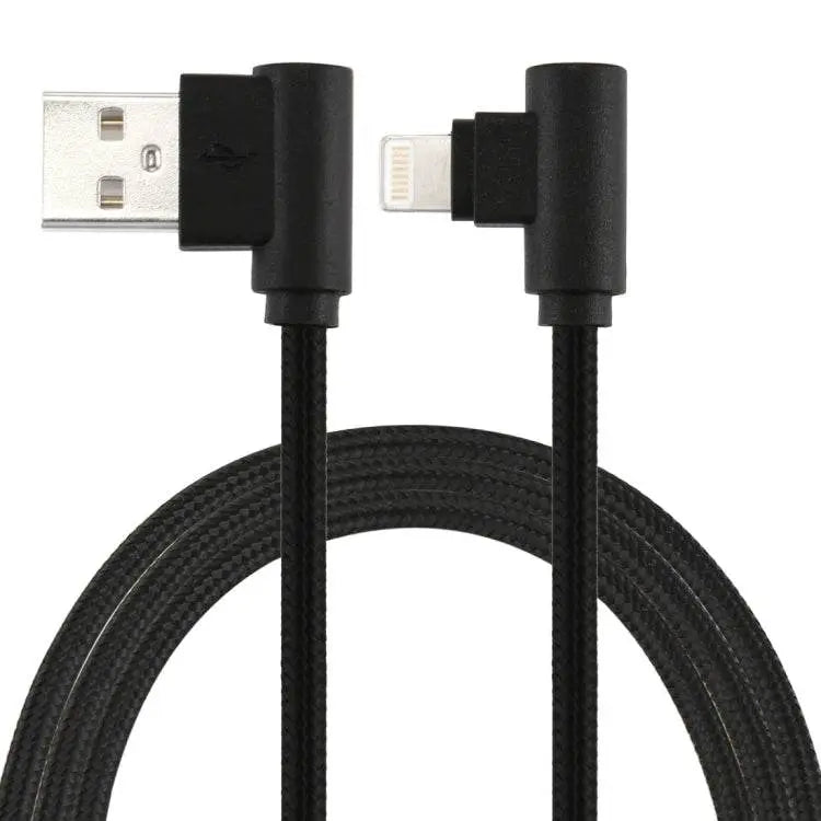 25cm Nylon Weave Style USB to 8 Pin Charging Cable