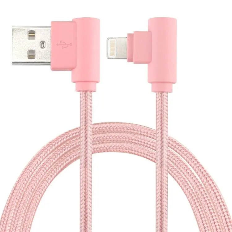 25cm Nylon Weave Style USB to 8 Pin Charging Cable