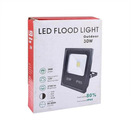 2700LM LED Lamp Warm White 30W AC 85V to 265V Home Office - boxed 30W LED flood light for home and office, warm white 2700 lm, IP65