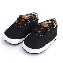 Stylish Solid Color Canvas Shoes for Toddlers black