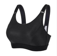 High-Performance Women's Sports Bra in Black for Running, Shockproof Full-Cup Design with Support for Larger Busts and Thin Section