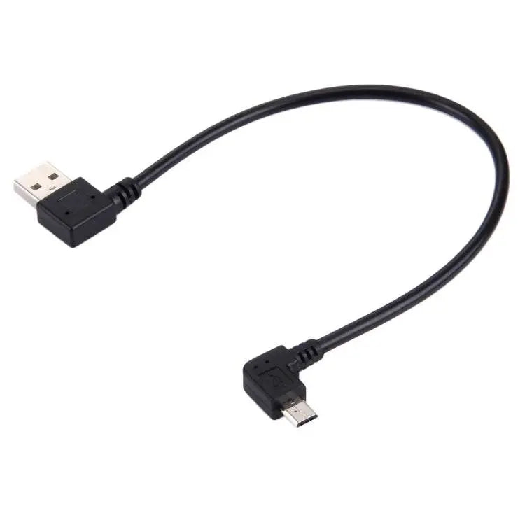 27cm 90 Degree Left Angle Micro USB to USB Charging Cable