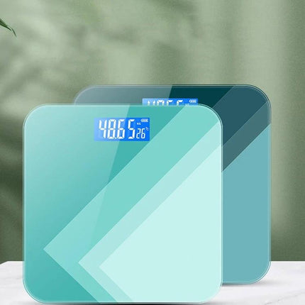 28cm Smart Electronic Scales For Home Use With Easy Read Display - tempered glass platform, blue LED, 1 g precision, non-slip ABS base