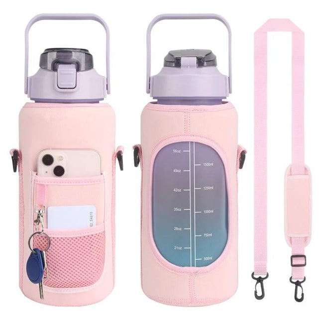 2L Water Bottle Cover Case With Adjustable Strap For Everyday Use