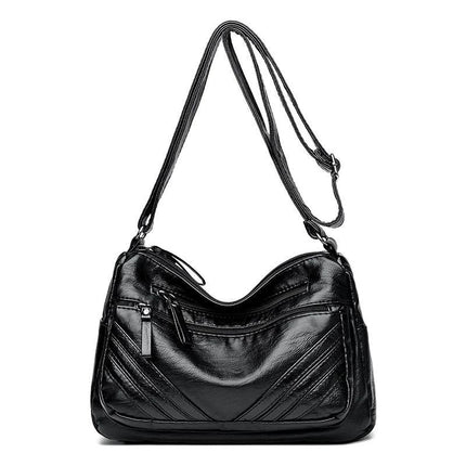 Black Large Crossbody Shoulder Bag For Everyday Wear