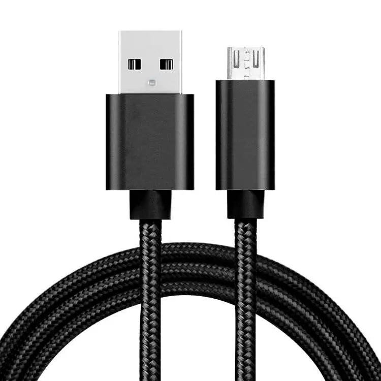 2m 3A Woven Style Metal Head Micro USB to USB Cable