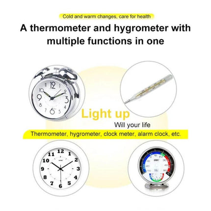 3.8 Inch LCD Temperature and Humidity Meter with Clock showing indoor readings, time, date and alternating outdoor sensor display