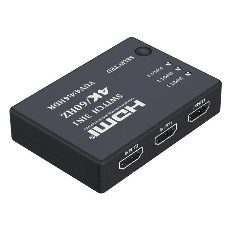 3 In 1 Out 4K 60Hz HD Video HDMI Switcher Remote Control