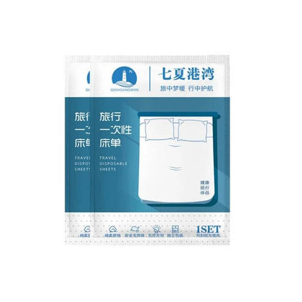 3-In-1 Travel Hotel Disposable Bedding Set For One Person packaged single-use pre-sterilized bed sheet set for travel and hotel stays