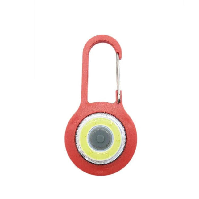 3 Pack Mini Carabiner COB Flashlight Keychain For Outdoors - red stainless steel COB LED keychain carabiner for camping and everyday carry