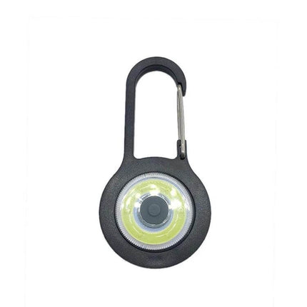 3 Pack Mini Carabiner COB Flashlight Keychain For Outdoors - black stainless steel carabiner COB LED keychain light for camping and EDC