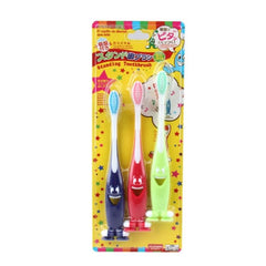 3-Pack Kids' Cartoon Character Toothbrushes - Syndmart