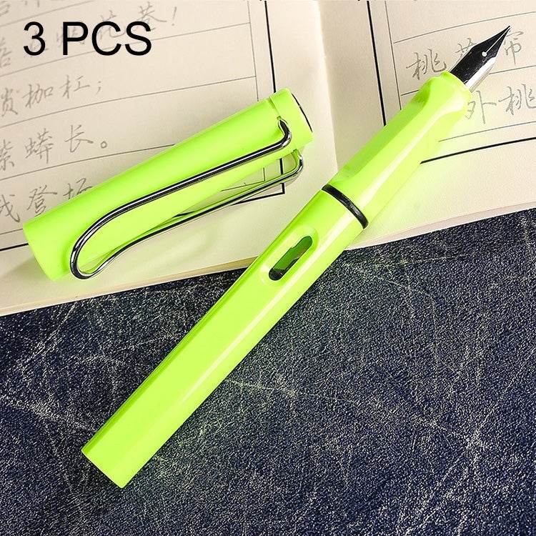 3 Pcs School Office Extra Fine Titanium Alloy Nib Fountain Pen 