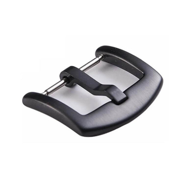 3-Piece Stainless Steel Watch Buckle Set For 18/20/22mm - black 304 stainless steel replacement buckle with polished IP vacuum finish