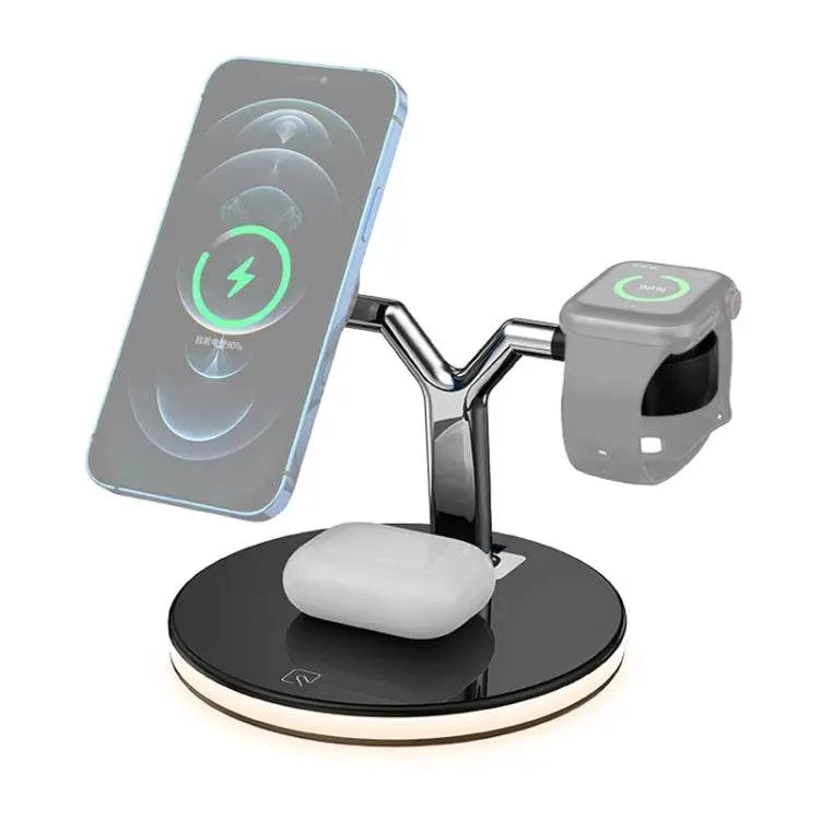 3 in 1 25W Multi-Function Magnetic Wireless Charger with LED Light