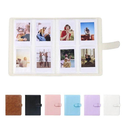 3-Inch PU Leather Retro Photo Album for Everyday Memories open to show 8 photo slots and multiple color cover options