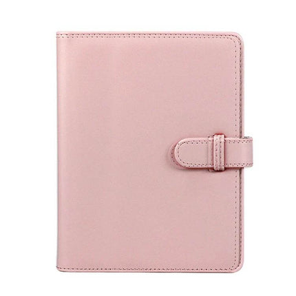 3-Inch PU Leather Retro Photo Album for Everyday Memories - compact pink PU leather album with snap closure, holds 6x8.4 cm photos and keepsakes