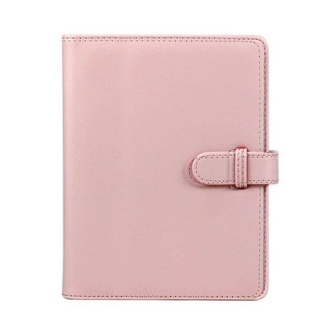 3-Inch PU Leather Retro Photo Album for Everyday Memories - compact pink PU leather album with snap closure, holds 6x8.4 cm photos and keepsakes