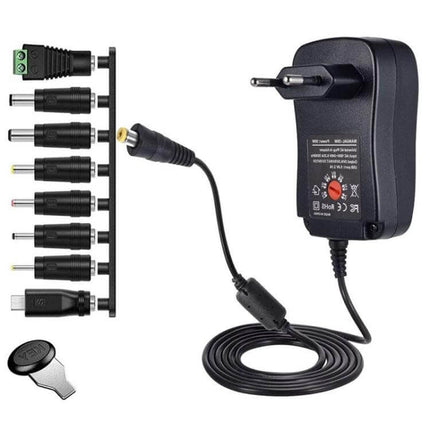 30W USB Power Adapter With Monitoring LED For Everyday Charging compact travel wall charger with multiple interchangeable tips and front LED status indicator