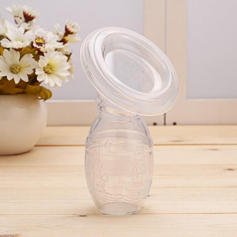 Effortless Silicone Milk Collector - Gentle Breast Pump Transparent lid