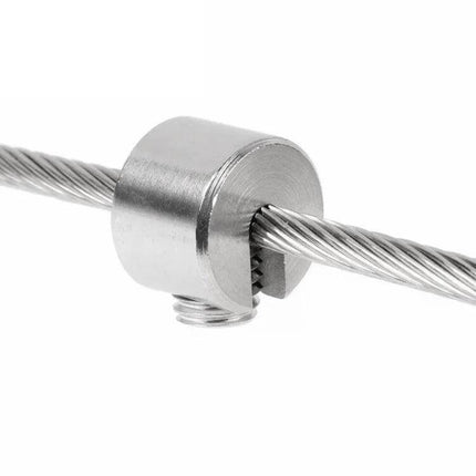 316 Stainless Steel Garden Wire Rope Fixed Clips 10 Piece Set stainless steel clip securing trellis wire, corrosion-resistant outdoor hardware