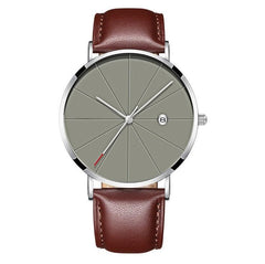 Men's Creative Waterproof Quartz Watch with Simple Calendar Design