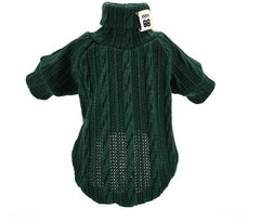 Cozy Turtleneck Dog Sweater in Solid Colors - Warm Acrylic Sweatshirt for Small & Medium Breeds like Chihuahua and Teddy