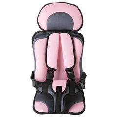 Portable Infant Safety Seat Mat for Kids - Thickened Sponge Car Stroller Pad with Detachable Back and Five-Point Belt