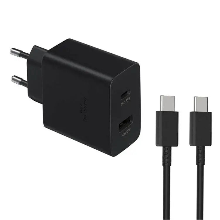 35W USB-C Type-C USB Charger with Dual Type-C Cable EU Plug