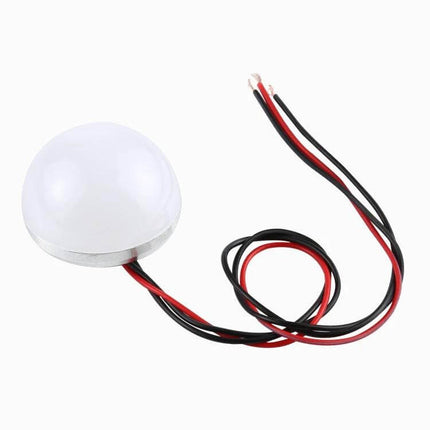 35mm Semi Circular LED Accent Light For Cabinets And Display Lighting — compact 3W 5V semi-circular LED puck with red/black wires for cabinet and display lighting