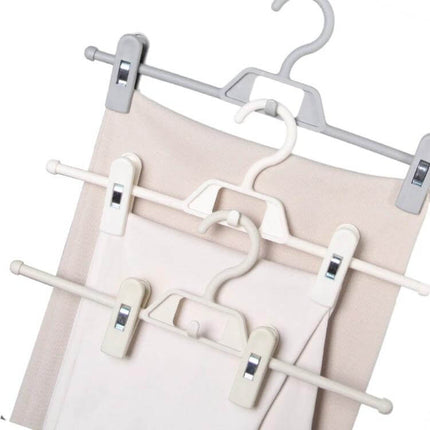 360 Degree Rotatable Non Slip Clothes Hanger For Wardrobe With Pants Clip - thickened PP plastic non-slip pant hanger with 360° rotating hook