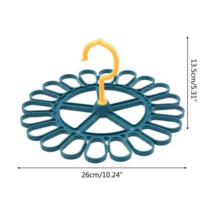 360 Degree Rotatable Sock Hanger With 20 Clips For Laundry - compact 26x13.5cm PP dryer with 20 serrated anti-slip clips for socks and small items