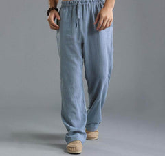 Men's Lightweight Linen Relaxed Fit Athletic Pants