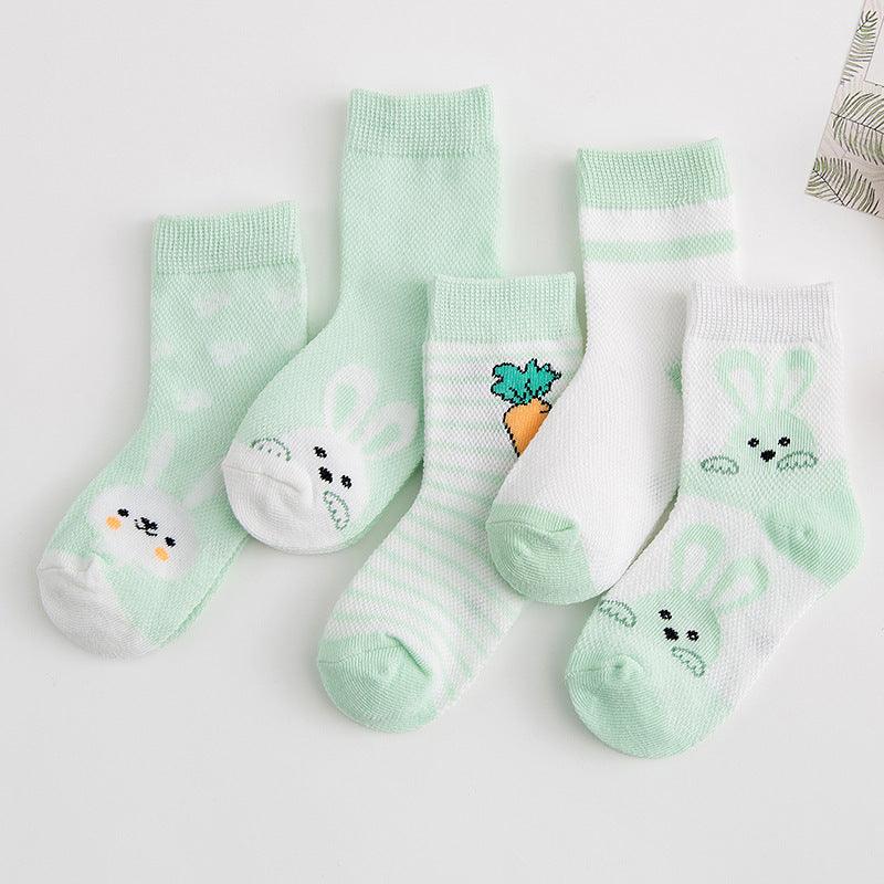 Cozy and Cute Cotton Baby Socks - Unisex Comfort Fit Green