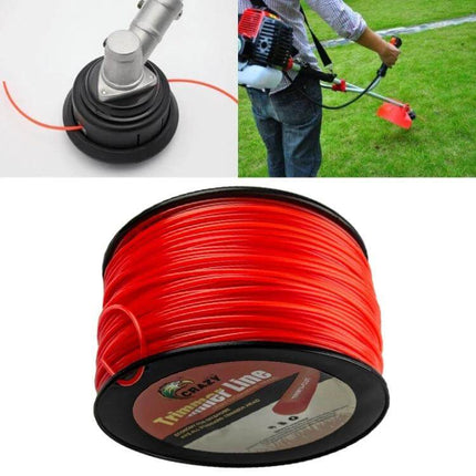 3LB Line Shaft Grass Rope Nylon Cutting Rope 3.0mm Round red nylon trimmer line spool and in-use shaft mower demonstration