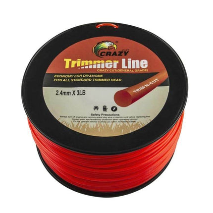 3LB Line Shaft Grass Rope Nylon Cutting Rope 3.0mm Round bright red trimmer line spool for lightweight grass trimming and edging