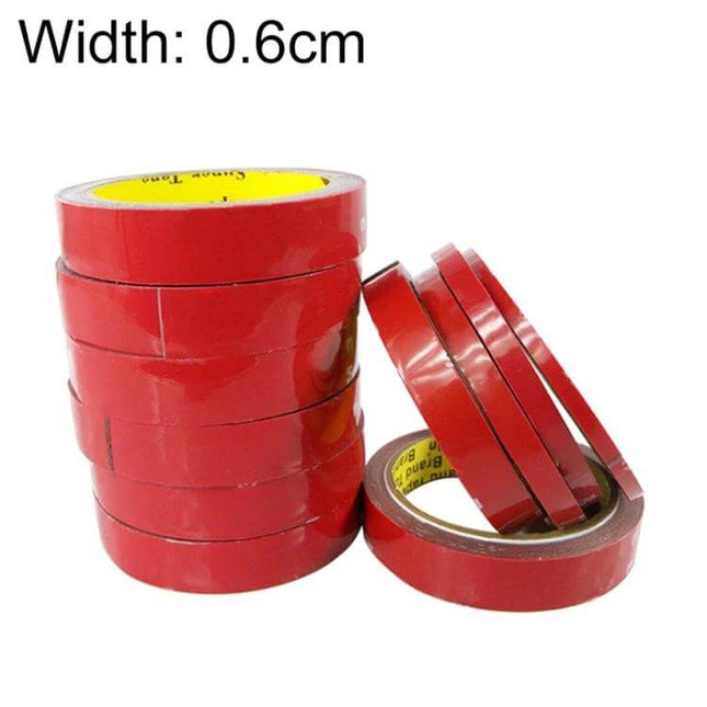 3M Red Acrylic Foam Double-Sided Tape for Mounting red 0.6cm width rolls for indoor mounting on metal glass wood plastic