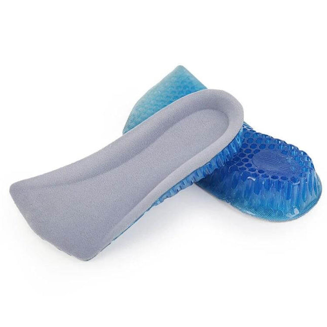 3cm Honeycomb Height Increase Insoles For Shoes Daily Wear - Blue honeycomb core with soft cotton flannel top and TPR bottom for discreet 3 cm lift