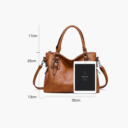 Women's Embossed PU Shoulder Bag Large Capacity For Everyday Use