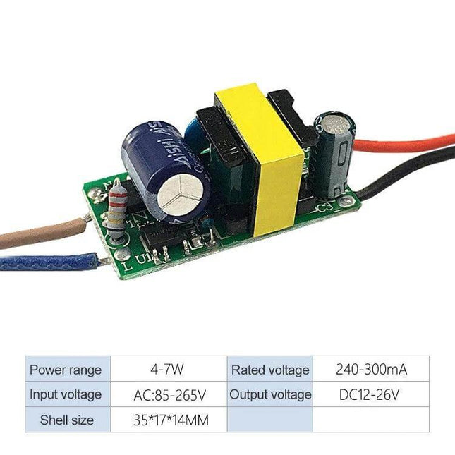 4-7W LED Driver Adapter Isolated Power Supply for Indoor Lighting compact isolated LED driver module with copper core for retrofit and under-cabinet fixtures