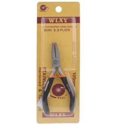 4.5 Inch Flat Nose Pliers For Jewelry Making And Crafting - 4.5 inch flat nose mini pliers in blister pack, ergonomic grips for precision jewelry work