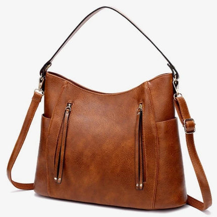 Vintage Large Leather Women’s Messenger Bag For Daily Use
