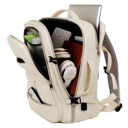Waterproof Business Travel Backpack With 15.6 Inch Laptop Compartment
