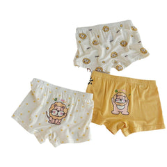 Kids' Modal Boxer Shorts 3-Piece Set with Fun Prints for Kindergarten