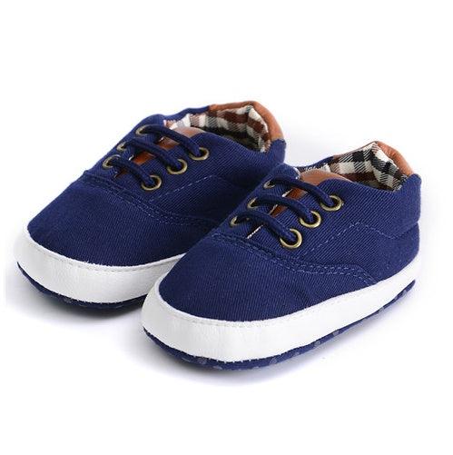 Stylish Solid Color Canvas Shoes for Toddlers Dark blue 11cm