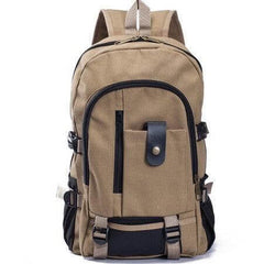 Canvas Men's Student Backpack with Zipper Closure