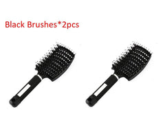 Detangling Hairbrush with Scalp Massager - Bristle & Nylon Comb for Women