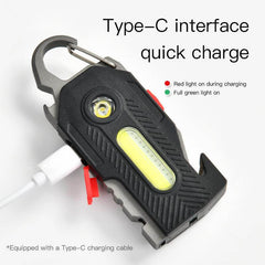 Versatile Keychain Emergency Light with High Brightness COB LED - Ideal for Camping and Maintenance